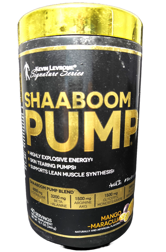 PRE-WORKOUT SHABOOM PUMP KEVIN LEVRONE 40 SERVIDAS 12.7 OZ.