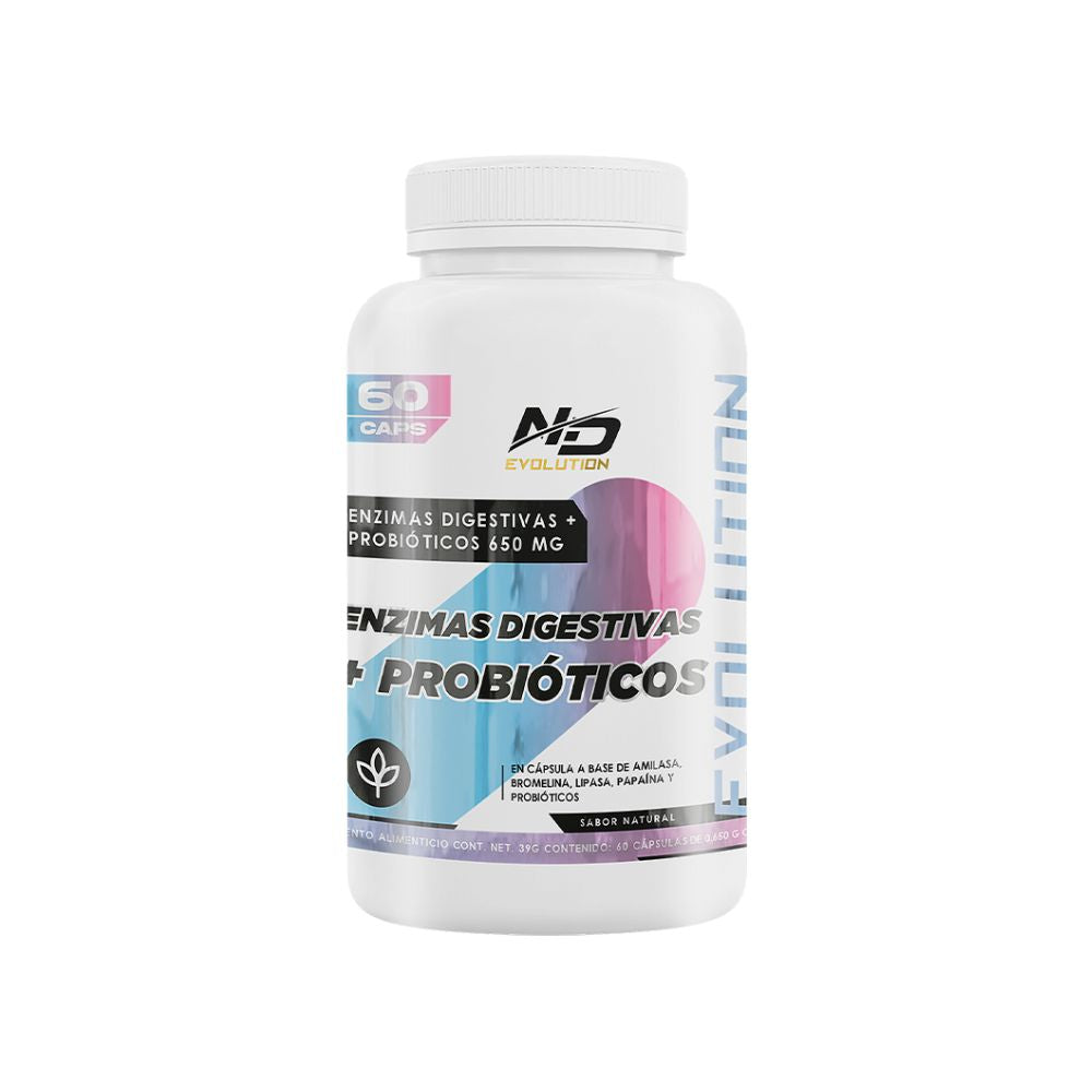 PROBIOTICOS + ENZIMAS DIGESTIVAS ND EVOLUTION 60 CAPS