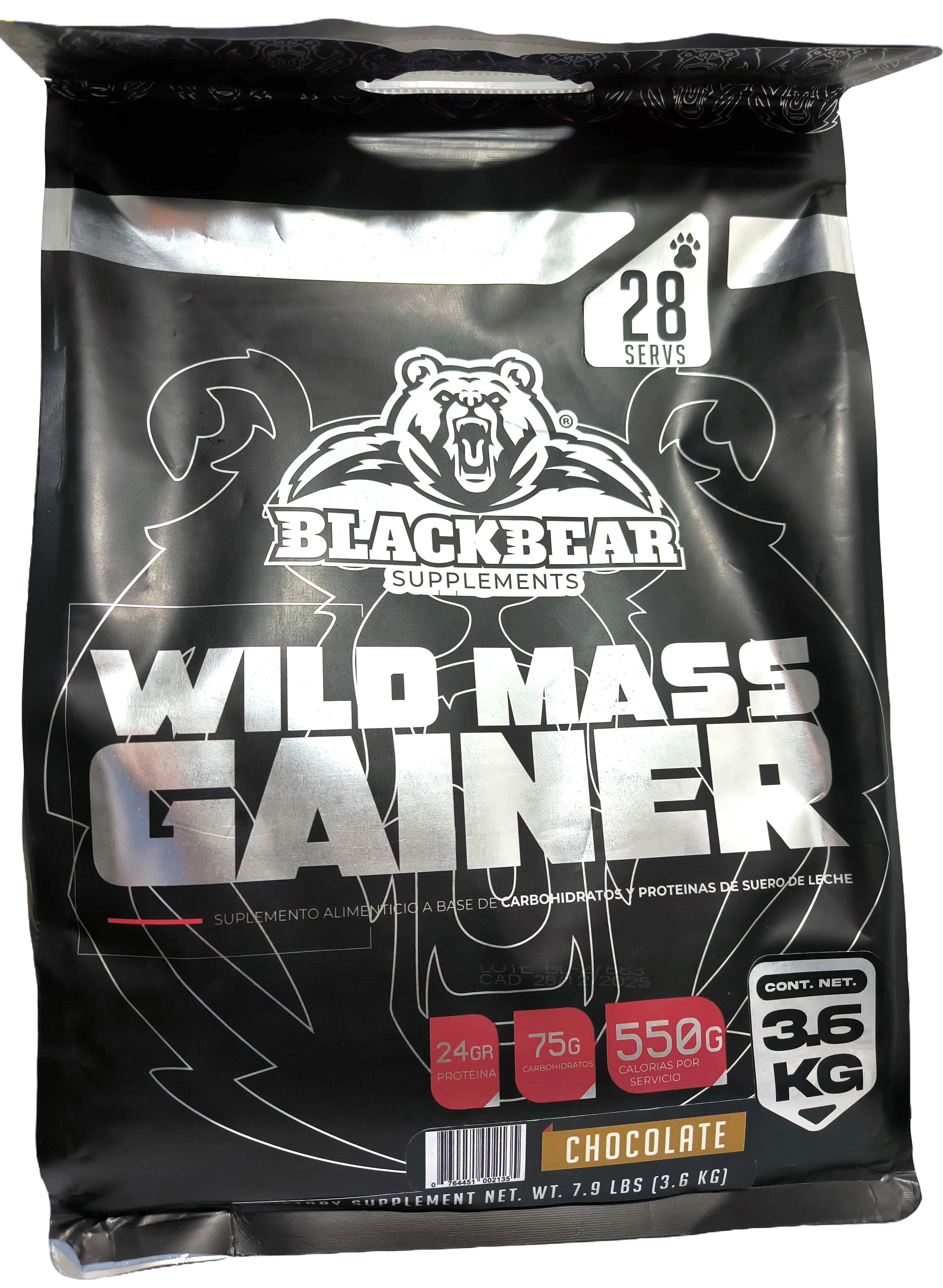 WILD MASS GAINER BLACKBEAR BAG 28 SERVED 7.9 LBS. (3.5KG)