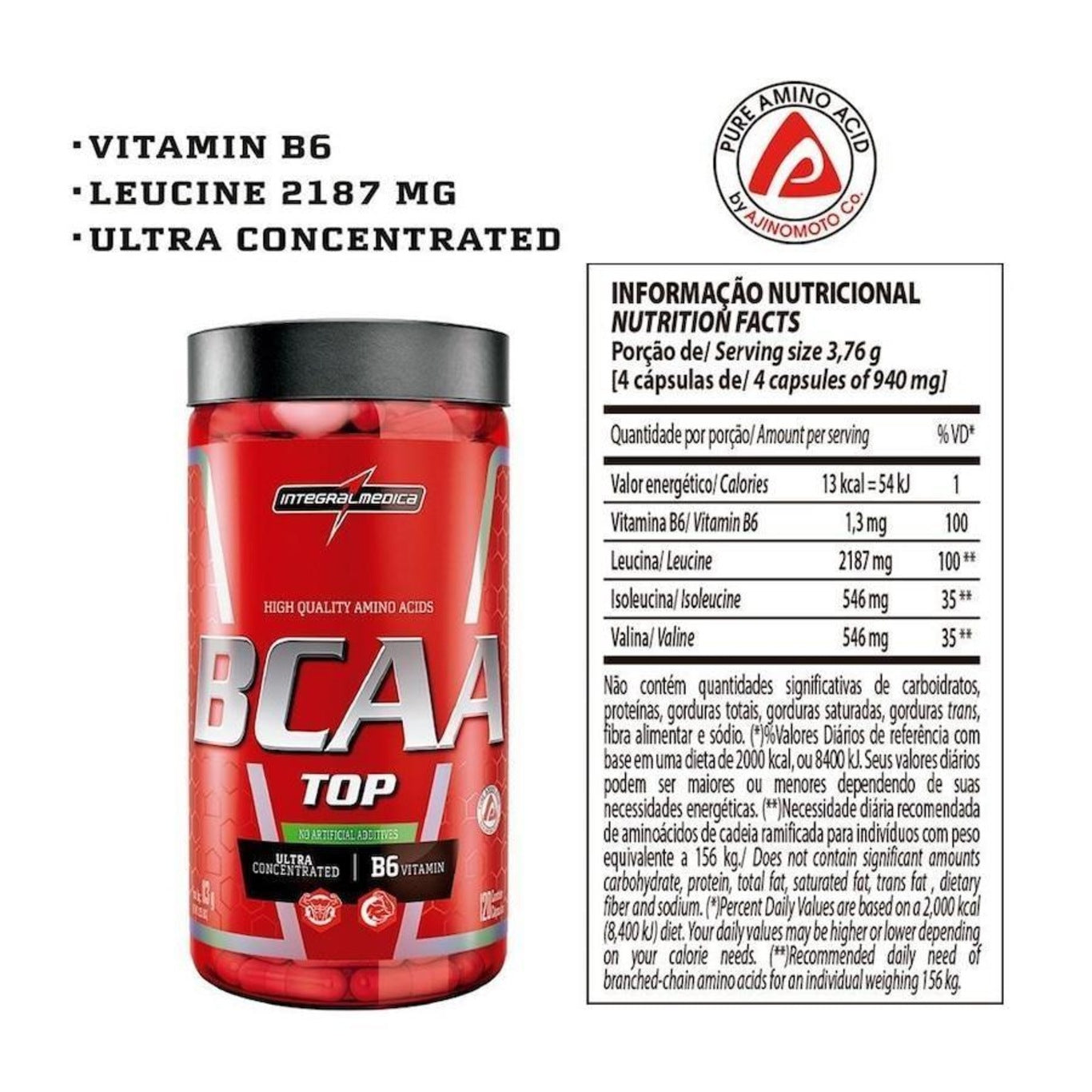 BCAA INTEGRAL MEDICAL 120CAPSULAS