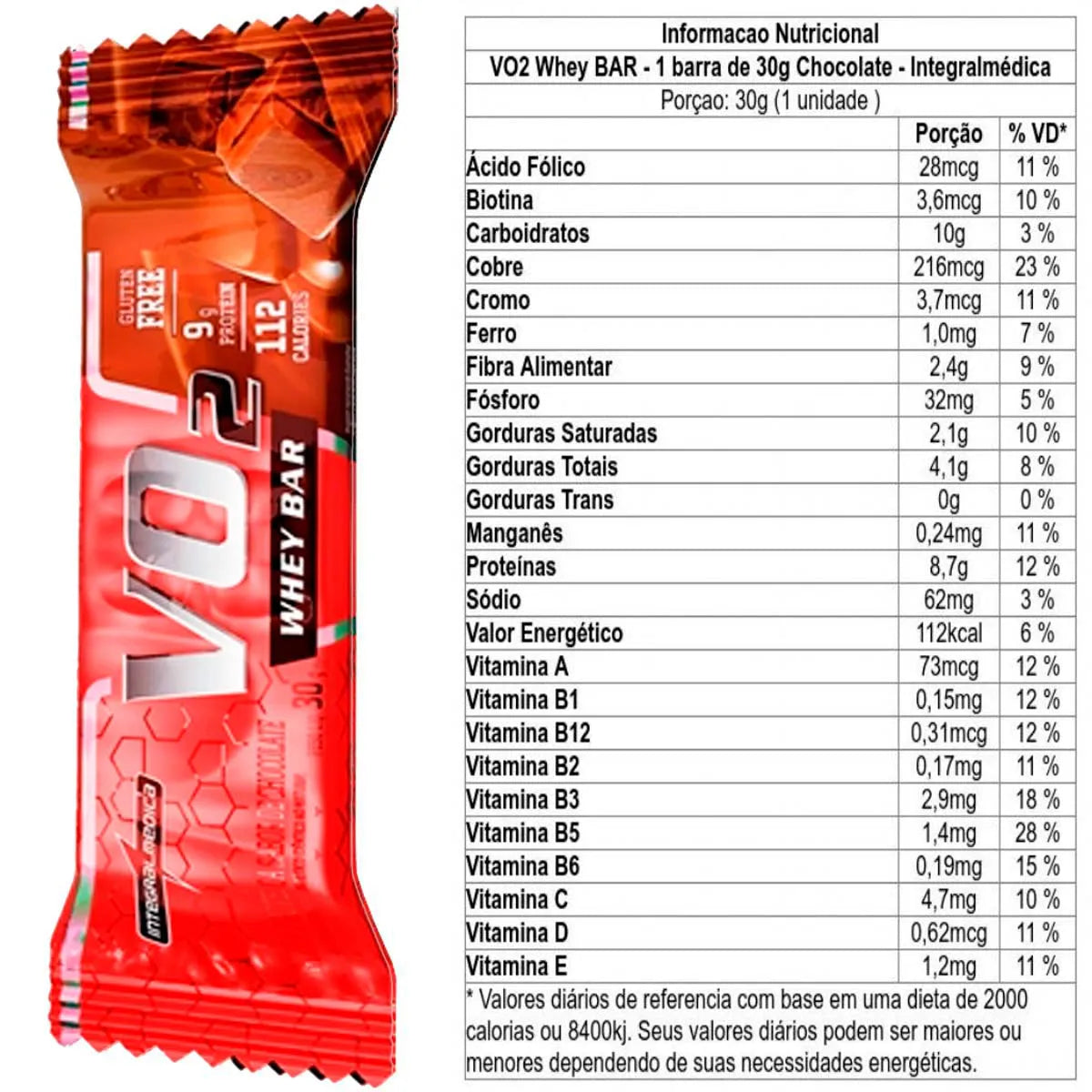 WHEY BAR V02 INTEGRAL MEDICA 12 UNIDADES 9G PROTEINA