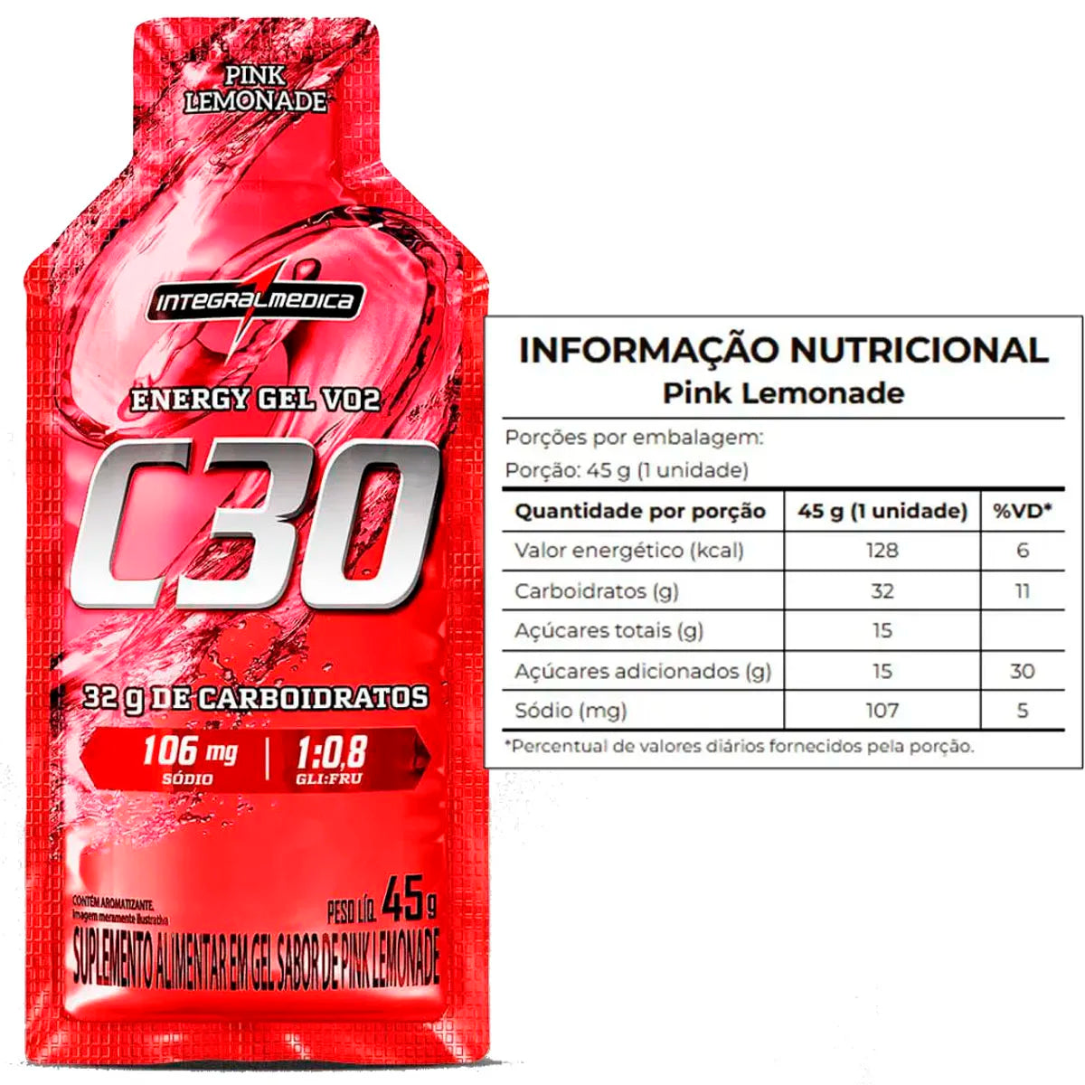 ENERGY GEL V02 C30 INTEGRAL MEDICA 12 UNIDADES