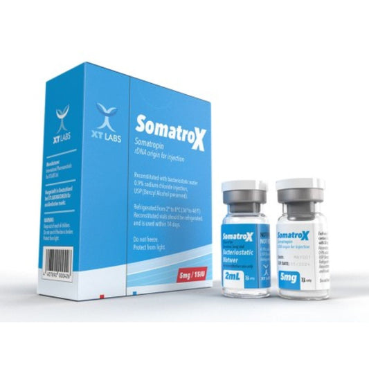 SOMATROPIN rDNA SOMATRAX XT LABS 150UI 10 VIAL SET X 15IU
