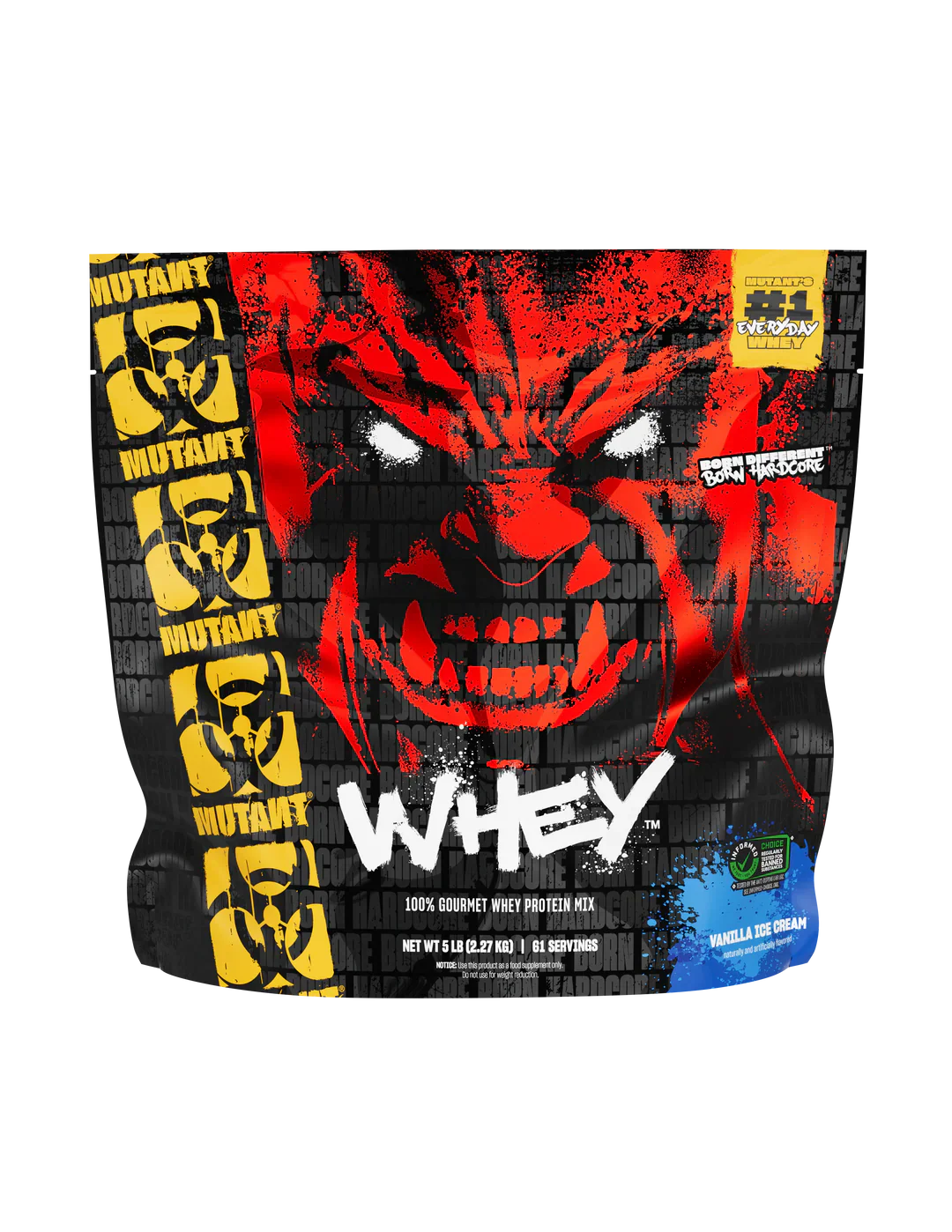 WHEY PROTEIN MUTANT 61 SERVES 5LBS. (2.27 KGS.)