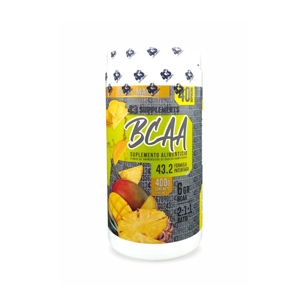 BCAA 43 SUPPLEMENTS 40 SERVINGS 400G.