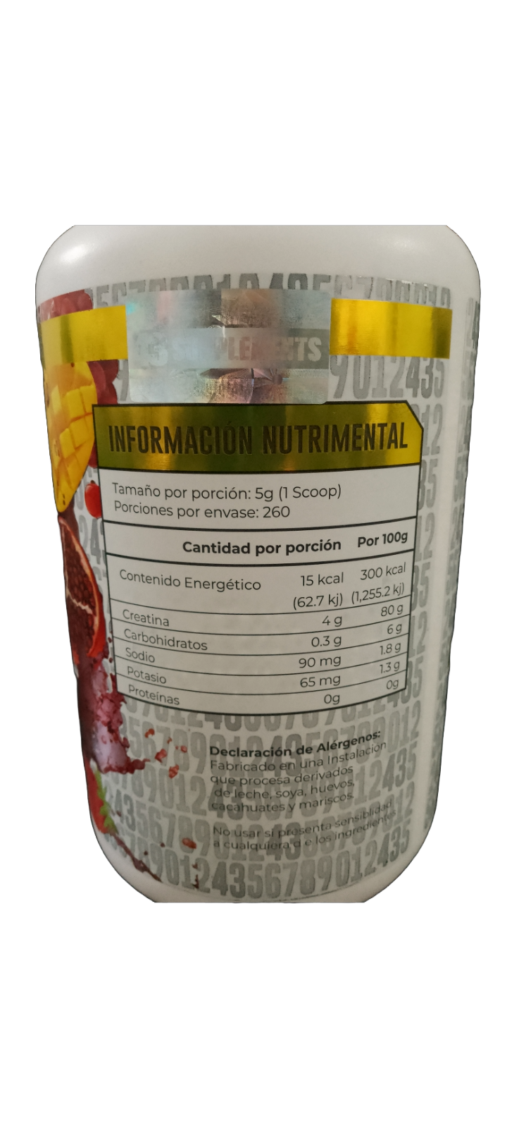 CREATINA 43 SUPPLEMENTS BOTE 260 SERVIDAS 1.3 KG. (2.86 LBRS.)