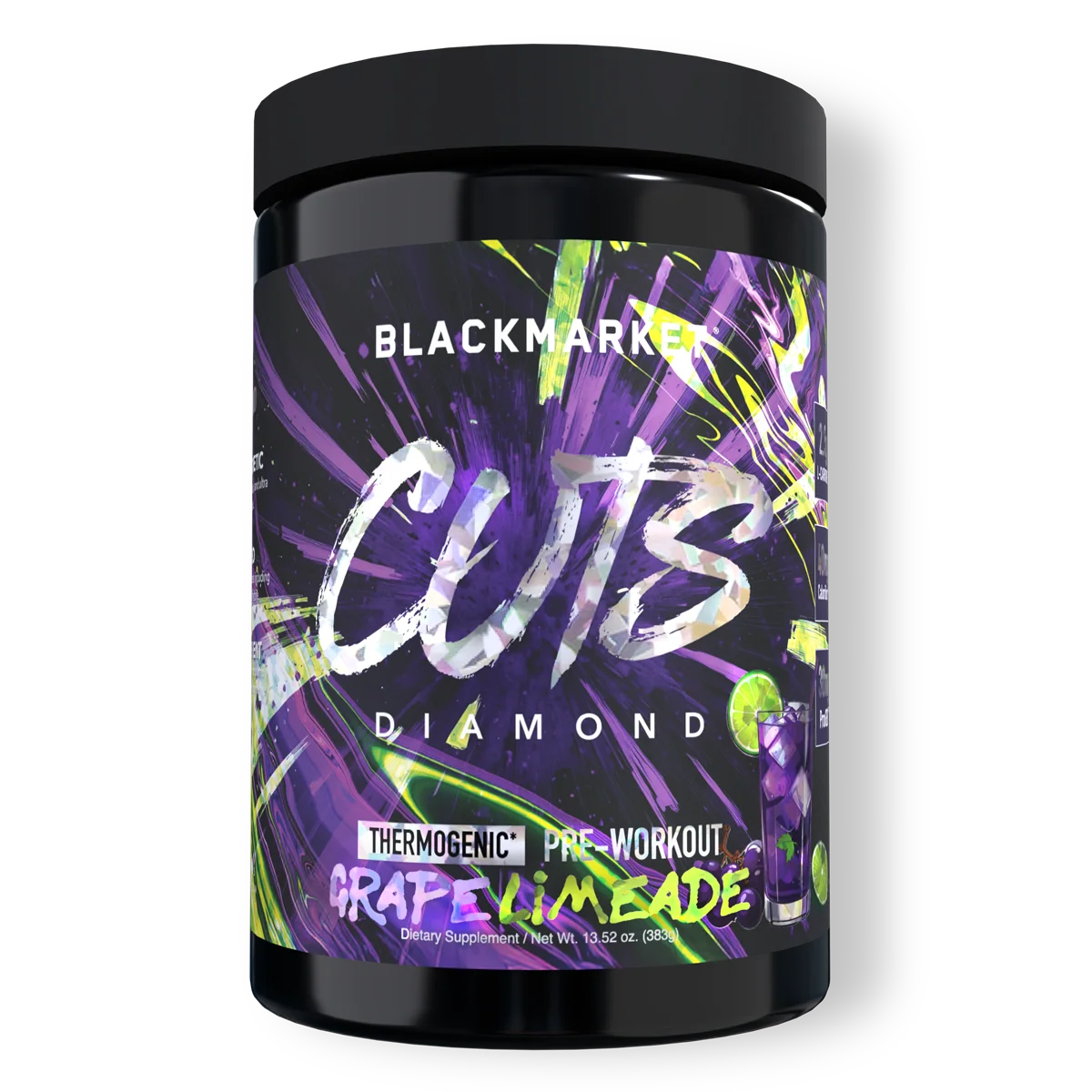 PRE-WORKOUT CUTS DIAMOND BLACKMARKET 25SERVICIOS 383GRAMOS
