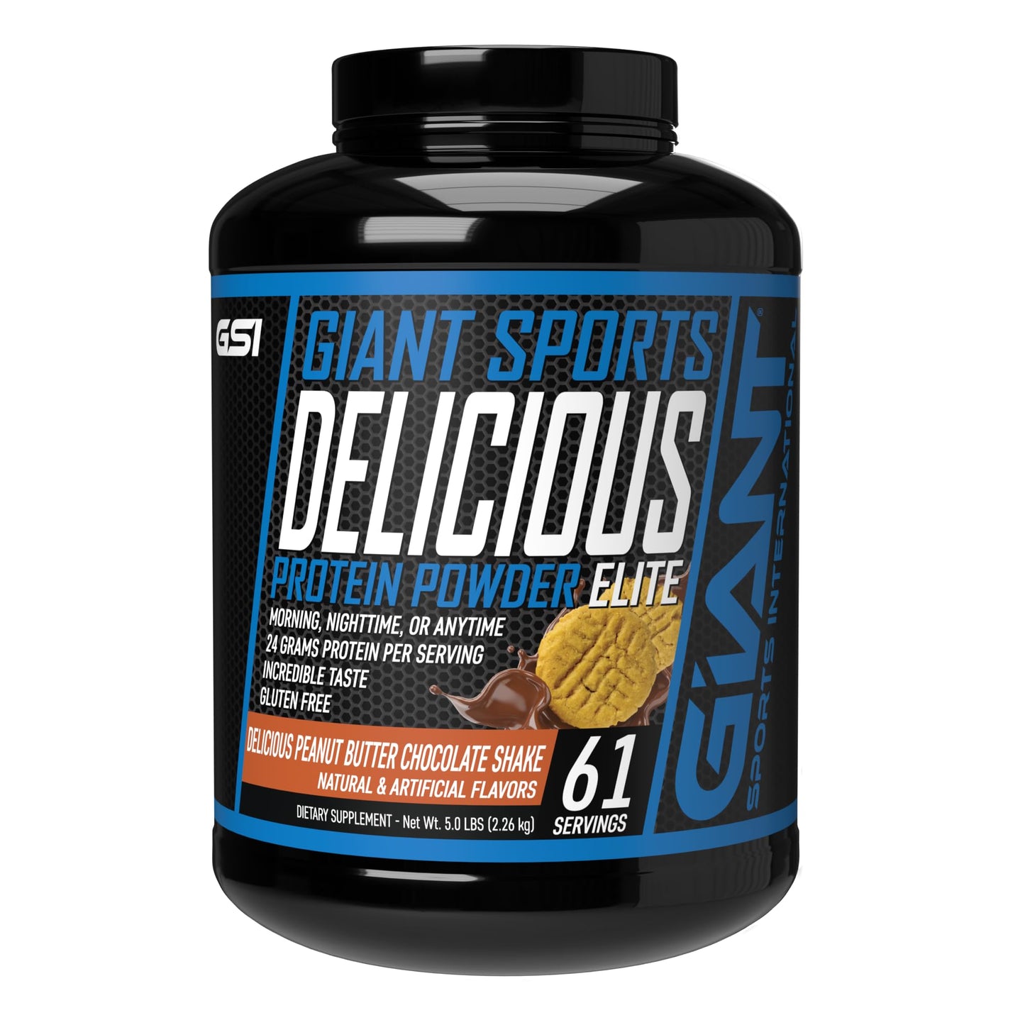 GIANT SPORT DELICIOUS PROTEIN POWDER ELITE 61 SERVINGS 5LBS