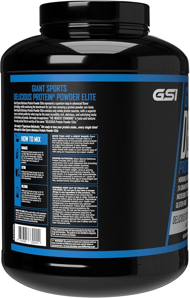 GIANT SPORT DELICIOUS PROTEIN POWDER ELITE 61 SERVINGS 5LBS