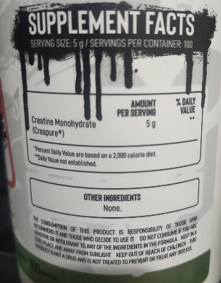 CREATINE ULTRA PURE ANTI-HUMAN 100 SERVIDAS CREAPURE