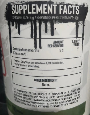 CREATINE ULTRA PURE ANTI HUMAN 100 SERVIDAS CREAPURE BOLSA