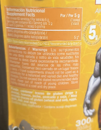 ARGININA AAKG ONE RAW ZOOMAD LABS 60 SERVIDAS 300 GRMS (10.58 ONZ)