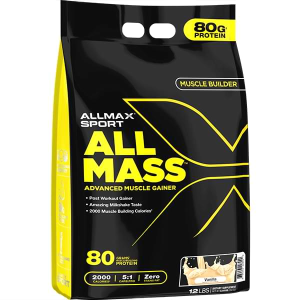 ALL MASS ADVANCED MUSCLE GAINER ALLMAX SPORT 12 LBS 