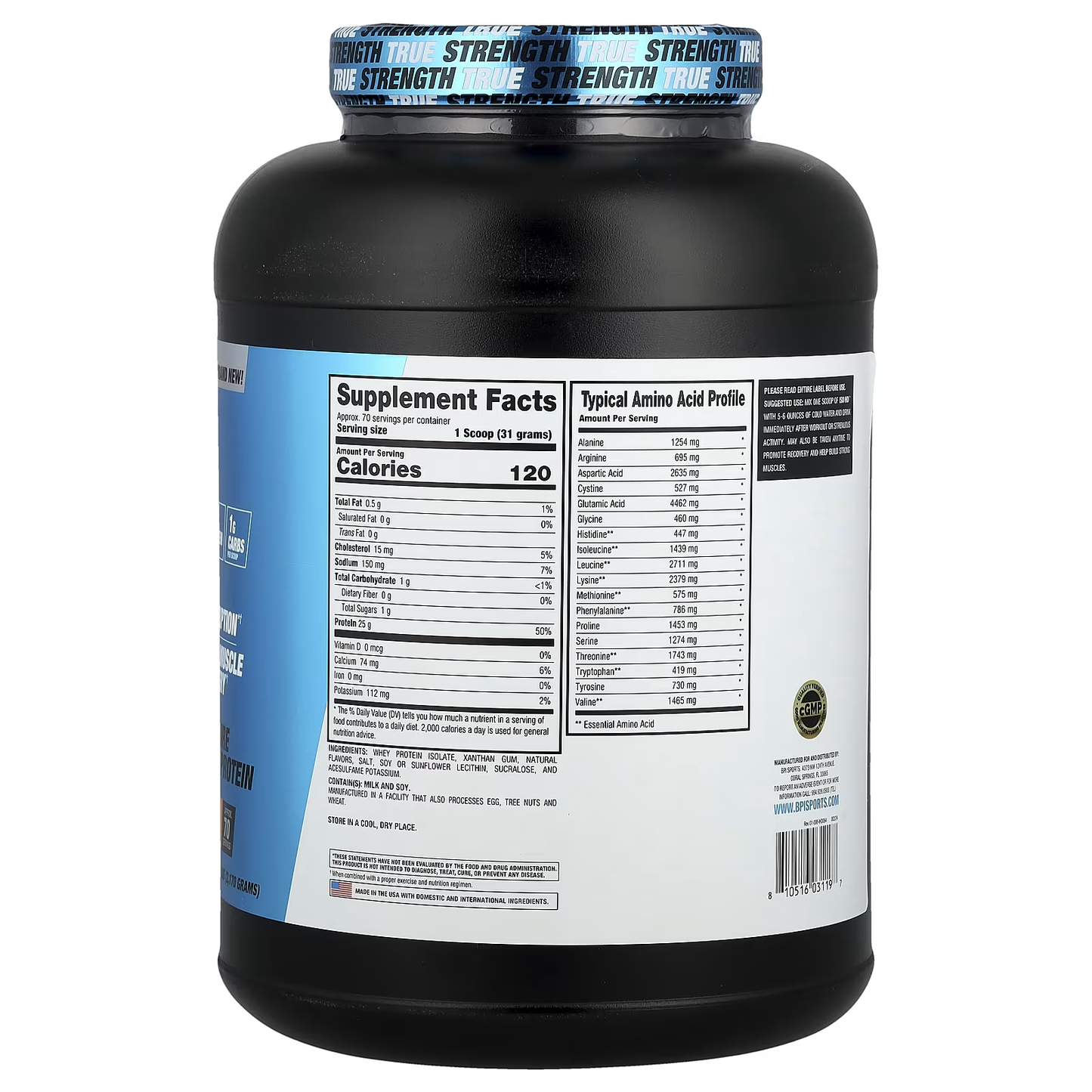 WHEY PROTEIN ISO HD BPI SPORTS 69 SERVICES 4.9 LBS. (2.2KGS)