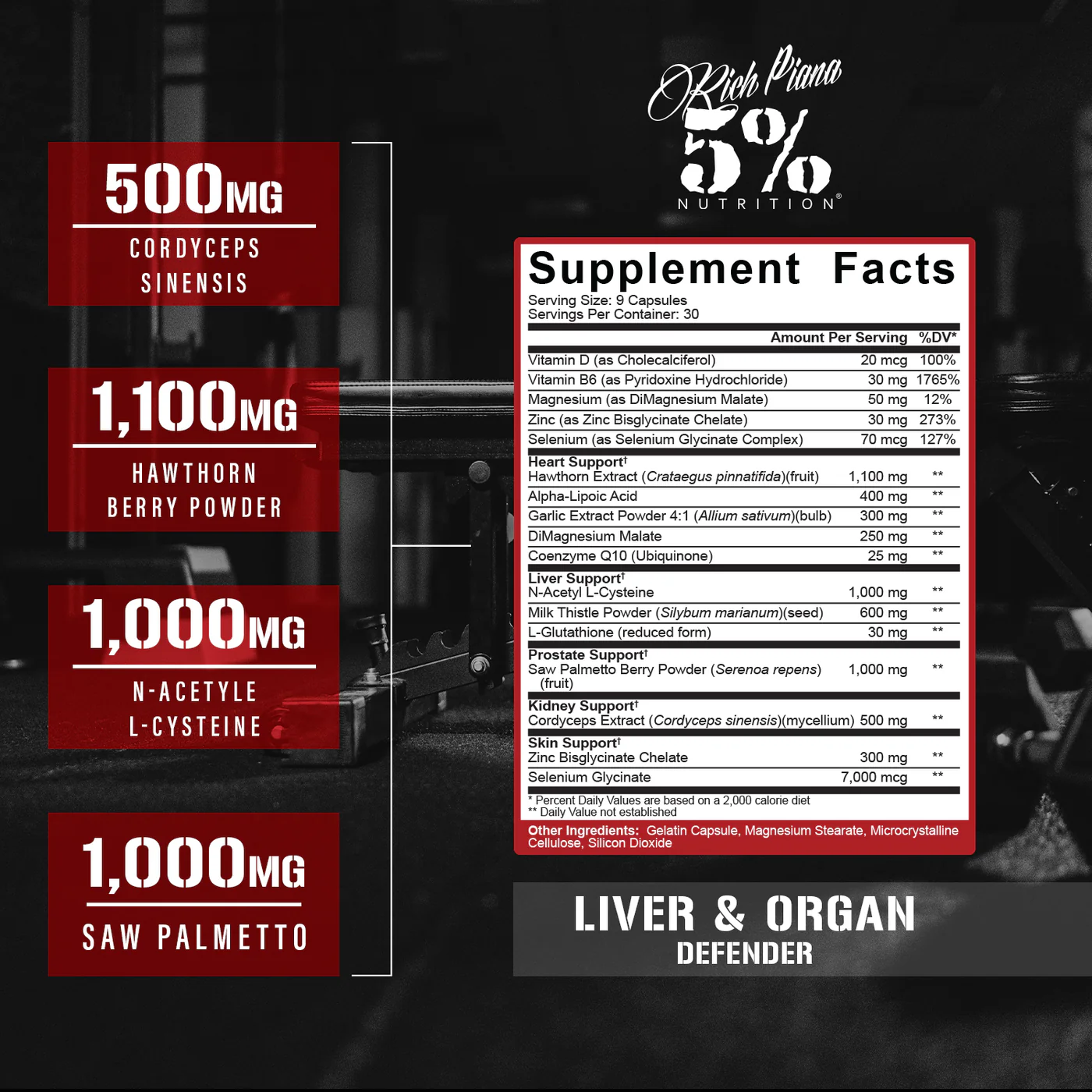 LIVER & ORGAN DEFENDER RICH PIANA 5% 120 CAPSULAS