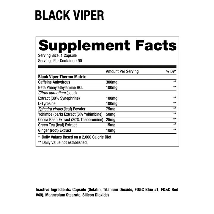 BLACK VIPER DRAGON PHARMA 90CAPS
