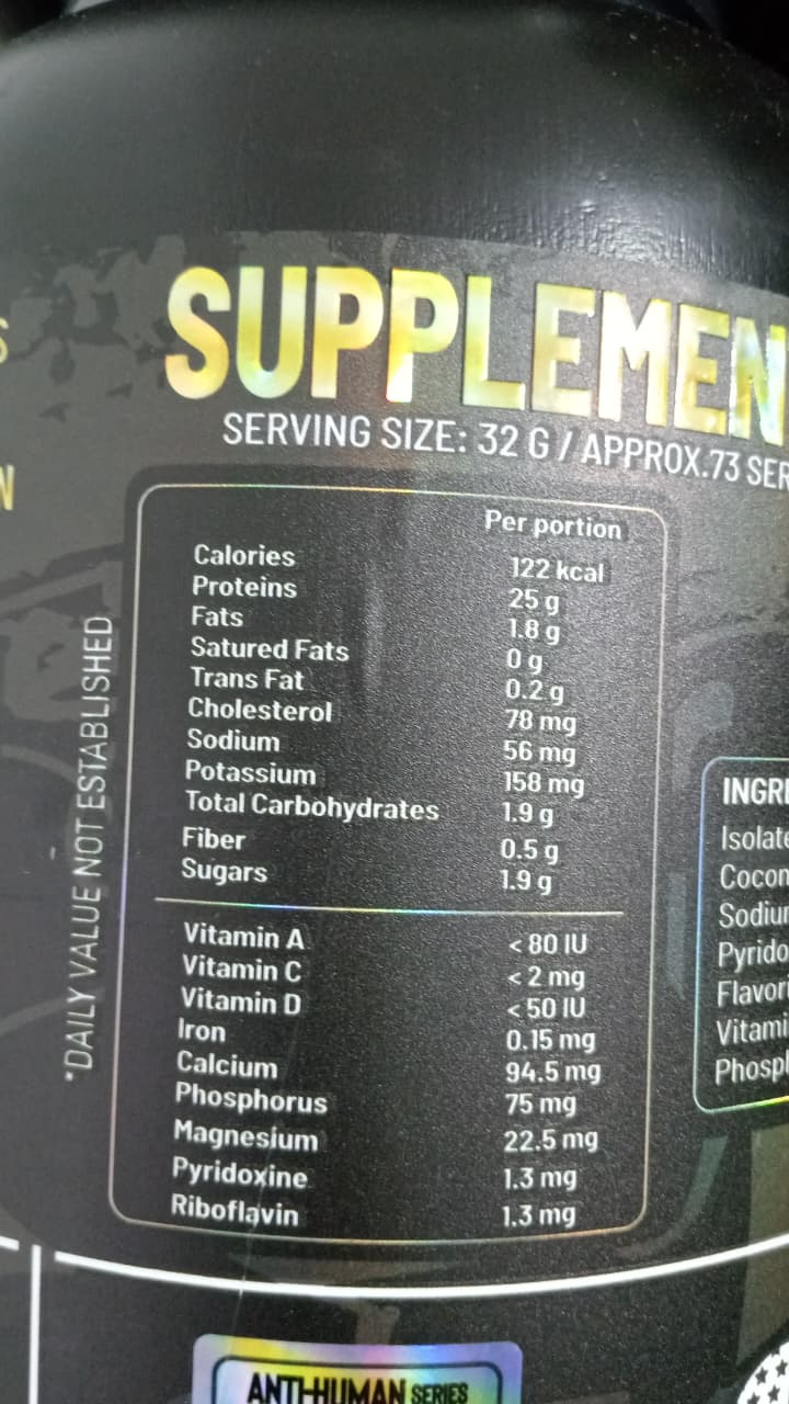 ISO WHEY PROTEIN 73SERVS ANTI-HUMAN