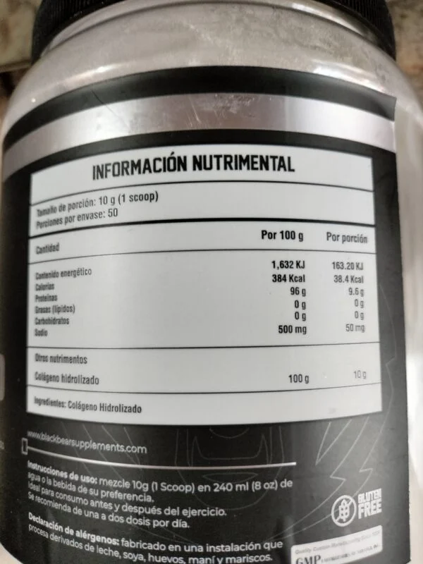 COLAGENO BLACK BEAR 50SERVS 500GR