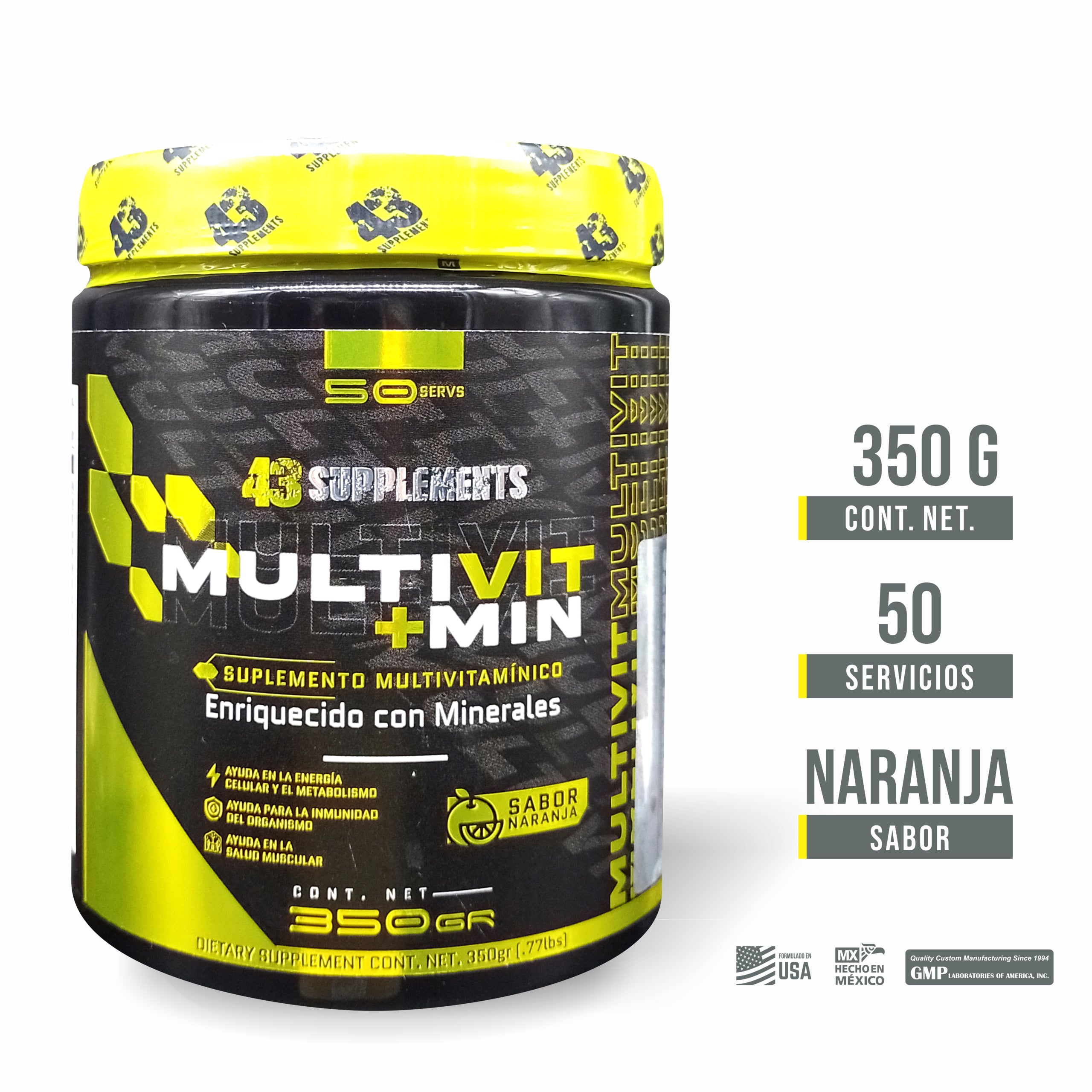 MULTIVIT + MIN 43 SUPPLEMENTS JAR 50 SERVED 350 GRS.