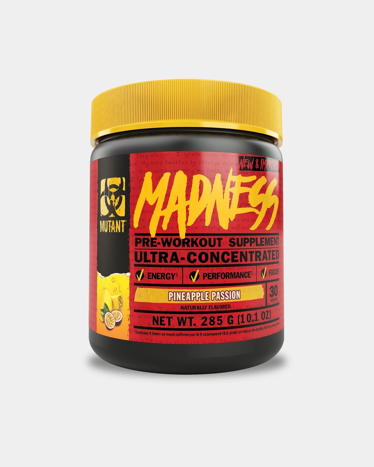 PRE-WORKOUT MADNESS ULTRA CONCENTRATE MUTANT 30 SERVIDAS 285GRS. (10.1 OZ)