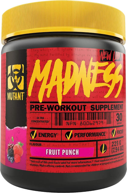 PRE-WORKOUT MADNESS ULTRA CONCENTRATE MUTANT 30 SERVIDAS 285GRS. (10.1 OZ)