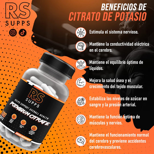 POTASSIUM CITRATE RS SUPPS 100 CAPSULAS