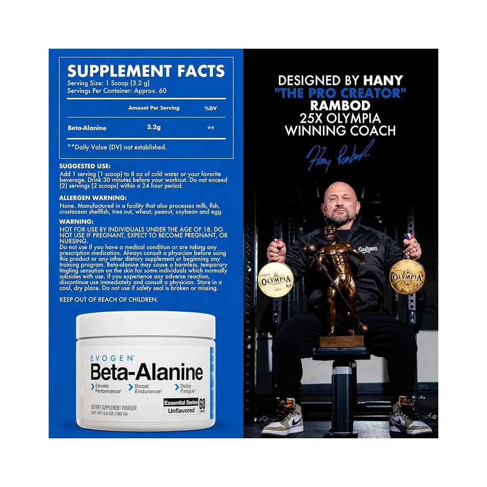 BETA-ALANINE EVOGEN 60 SERVIDAS
