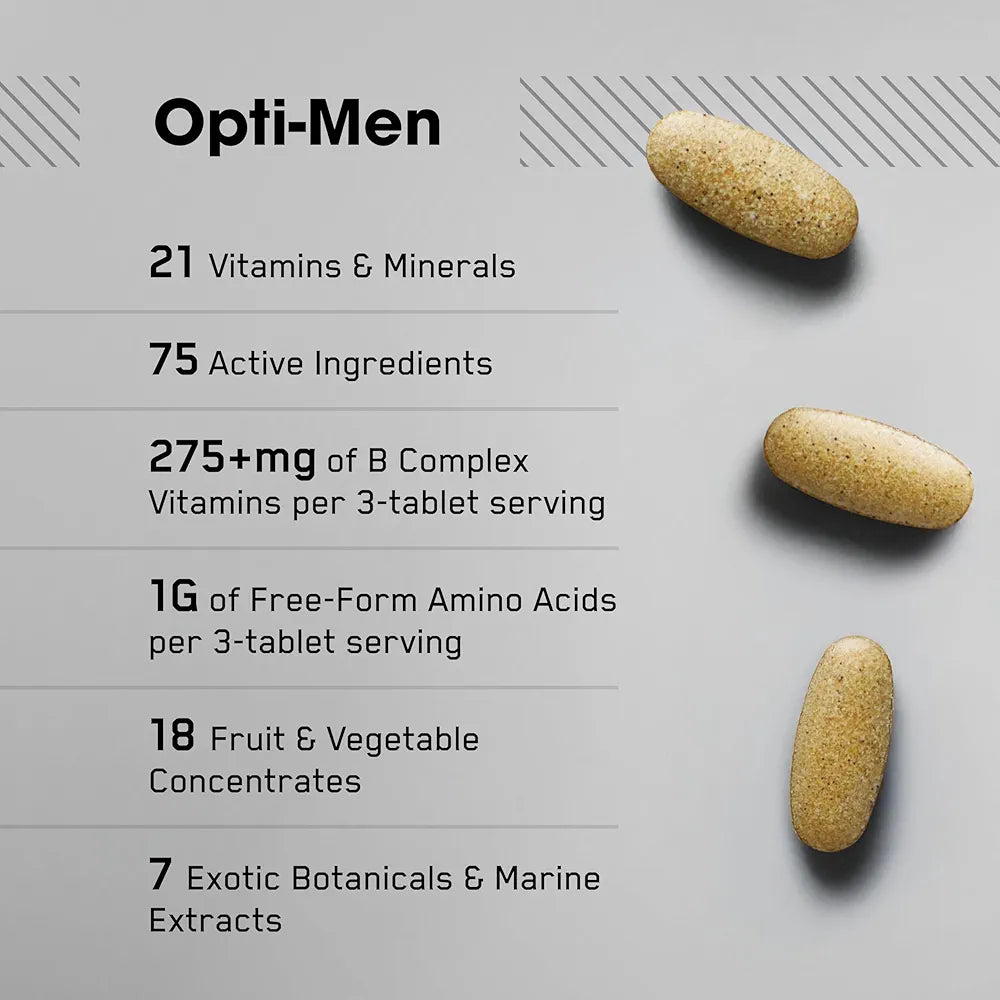 OPTI-MEN OPTIMUN NUTRITION MULTIVITAMINICO PARA HOMBRES 90 TABLETAS