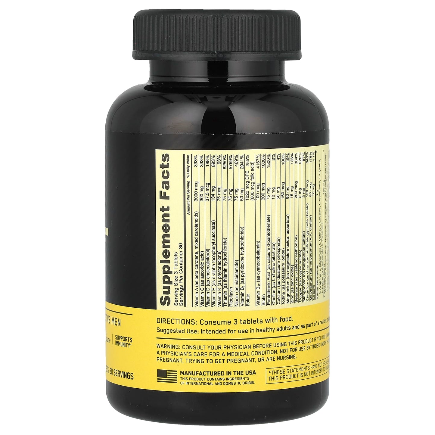 OPTI-MEN OPTIMUN NUTRITION MULTIVITAMINICO PARA HOMBRES 90 TABLETAS