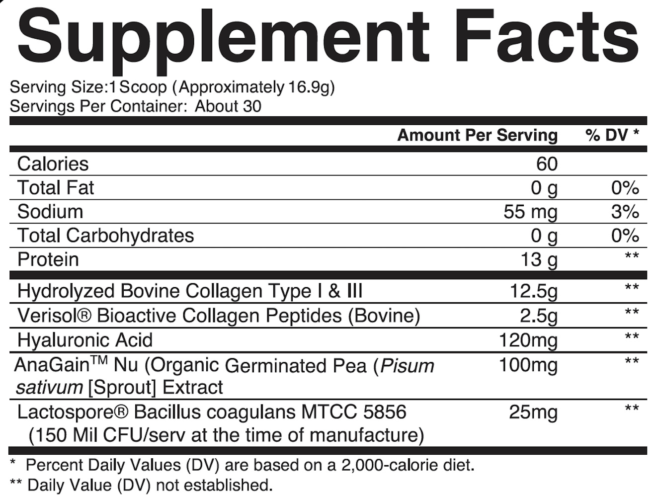 EPIC COLLAGEN BEAUTY &amp; GLOW NUTRIFITT HYDROLYZED COLLAGEN 30 SERVINGS 1.72 LBS
