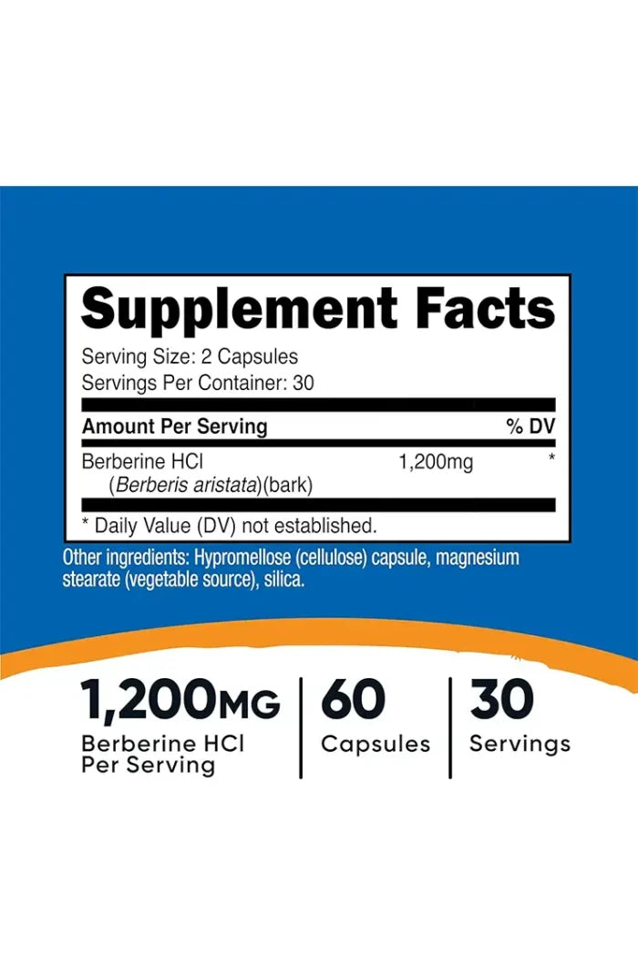 BERBERINE  HCI NUTRICOST 1,200MG 60 CAPSULAS