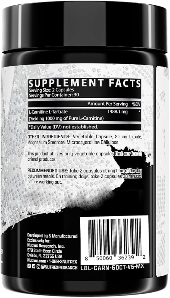 CARNITINA 1000 NUTREX RESEARCH 60 CAPSULAS