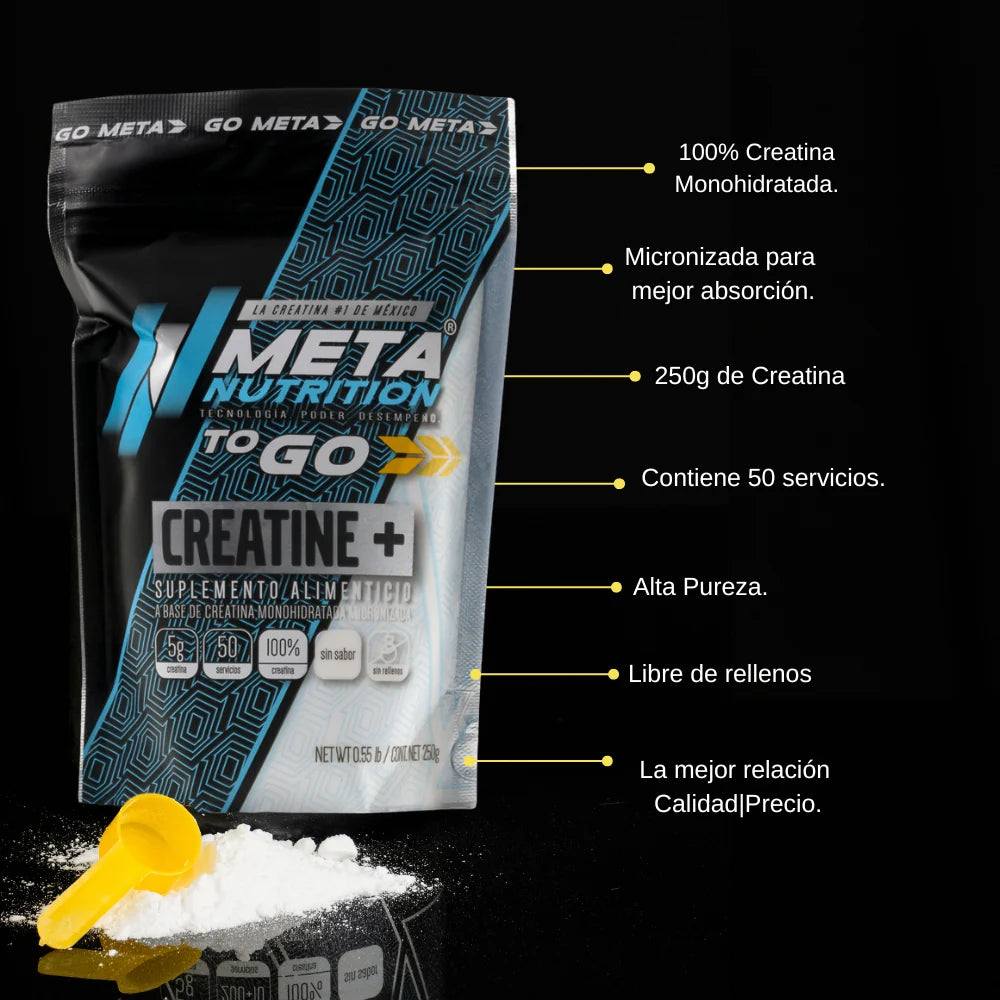 CREATINE META NUTRITION TOGO 50 SRV 250GRAMOS