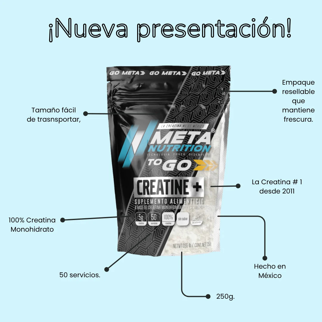 CREATINE META NUTRITION TOGO 50 SRV 250GRAMOS