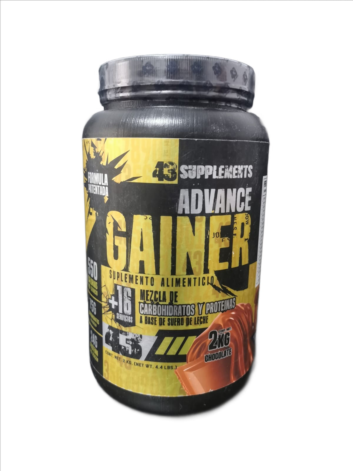 ADVANCE GAINER 43 SUPPLEMENTS 16 SERVED 2KGS. (4.4 LBS.)
